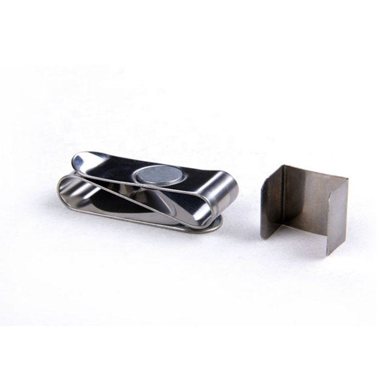 Factory direct price Stainless Steel material magnet chalk clip billiard pool cue chalk holder for sale