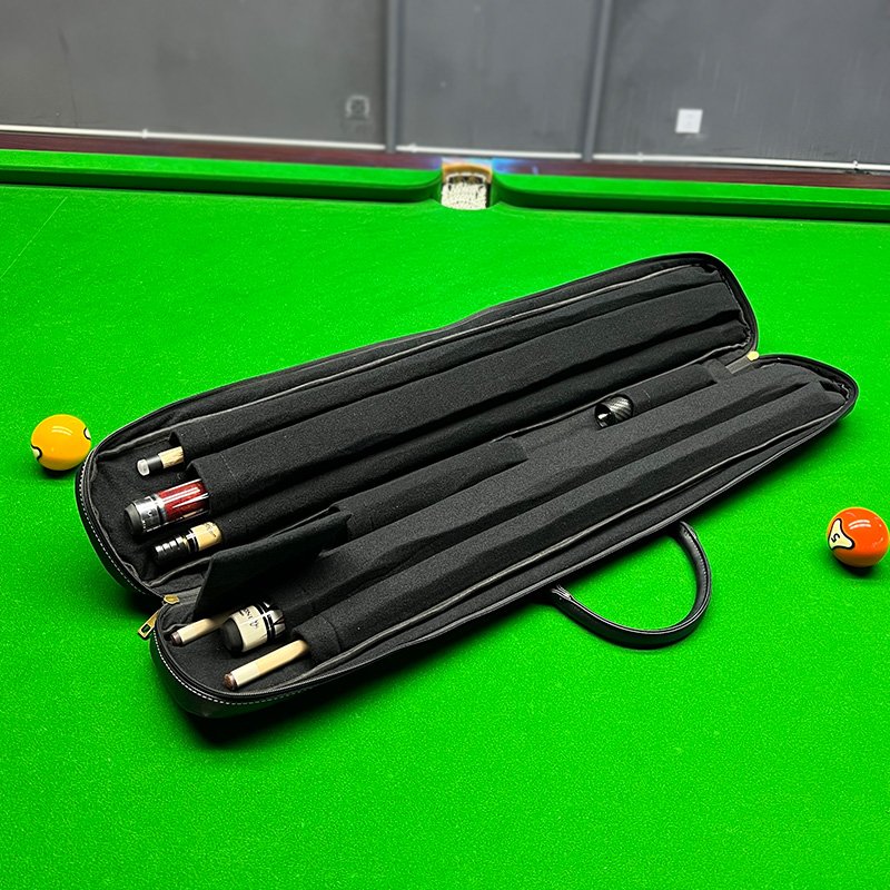 PU Billiards Club Bag Large Capacity Three Pocket Snooker Club Bag 1/2 Leather Handheld Shoulder Back Sports Nine Ball Storage