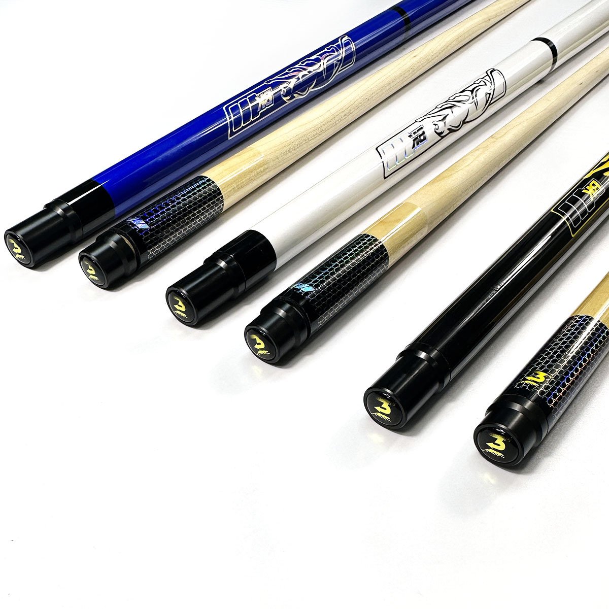 TQG-139 Integrated Three-Section Short Jump Carbon Fiber Snooker Cue New Open Club Cue with Cocobolo Butt Sleeve Bare Handle