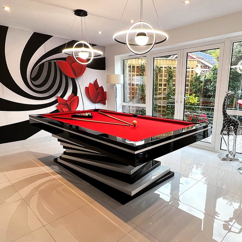Xingsheng Modern Luxury Indoor Rock Plate Billiards Table Popular Design 7ft 8ft 9ft Billiards Table