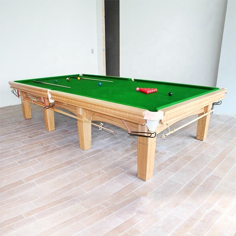 Wholesale Standard Billiards Championships Billiards Table Steel Mat Solid Wood 12ft English Style Billiards Table for Sale