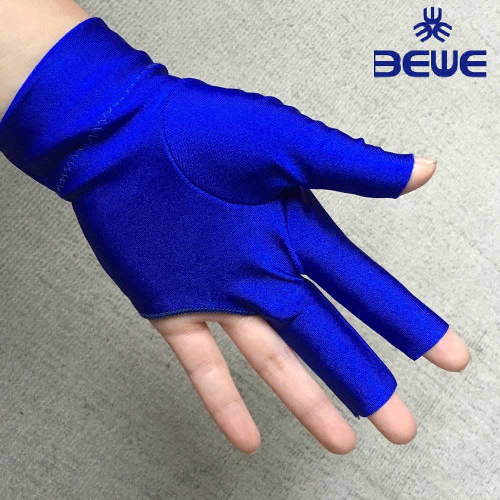 Smooth Wholesale three finger Snooker Gloves Billiard Gloves