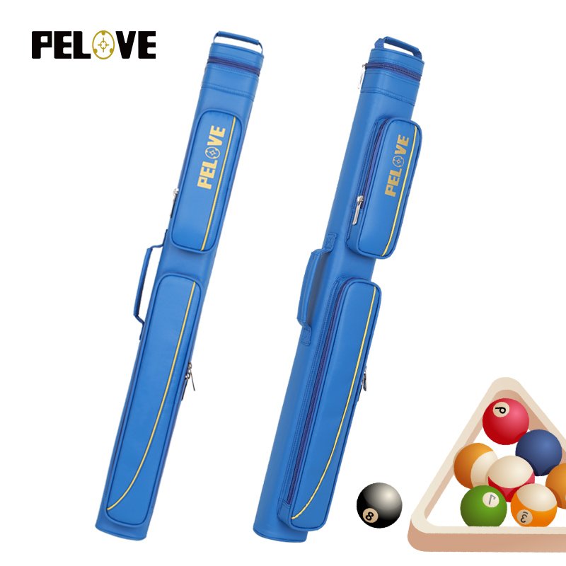 2x3 Leather Cue Case for Carom Billiards Pool Cue Case with Rest Customizable Logo for 2 Butts 3 Shafts 5 Holes