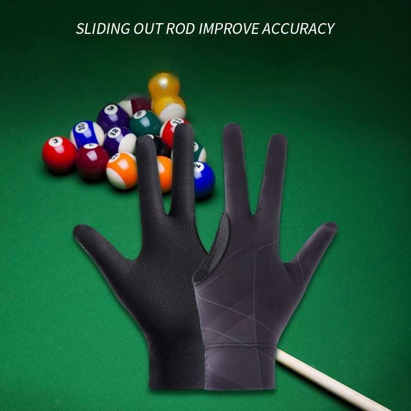 Custom billiards gloves three finger snooker cue gloves low price wholesale custom logo manufacturers