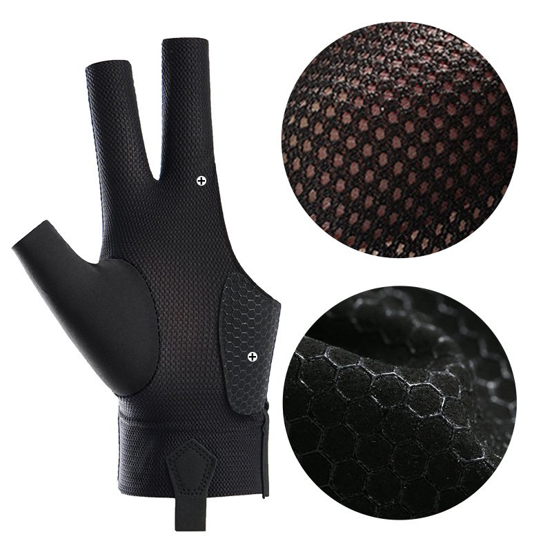 Custom billiards gloves three finger snooker cue gloves low price wholesale custom logo manufacturers