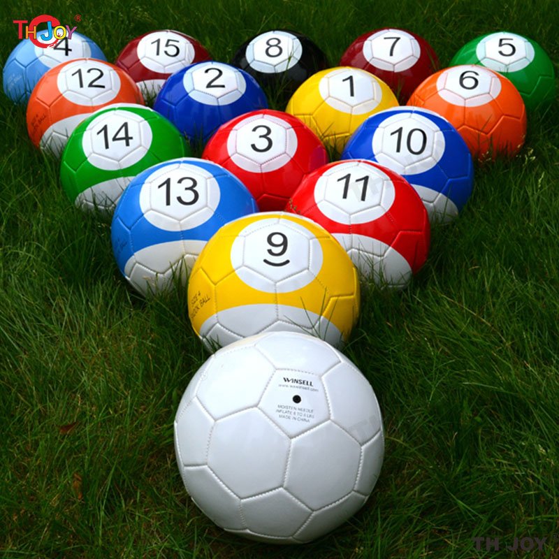 Inflatable Snooker Ball Set 16 Pieces Soccer Billiards Snookball for Snooker Pool Table Game Fun Indoor Entertainment Kit