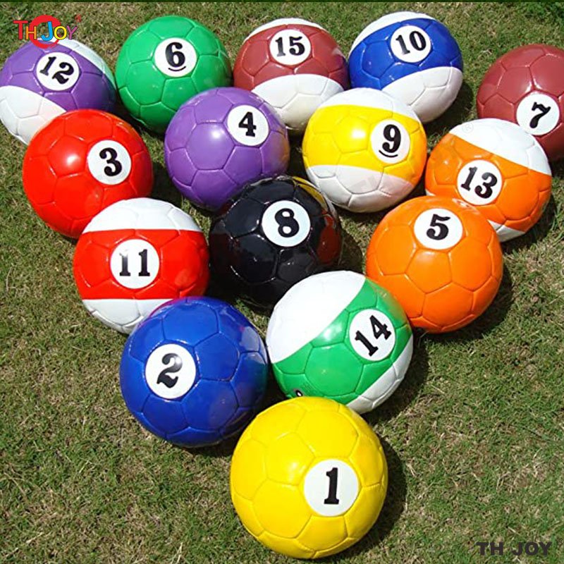 Inflatable Snooker Ball Set 16 Pieces Soccer Billiards Snookball for Snooker Pool Table Game Fun Indoor Entertainment Kit