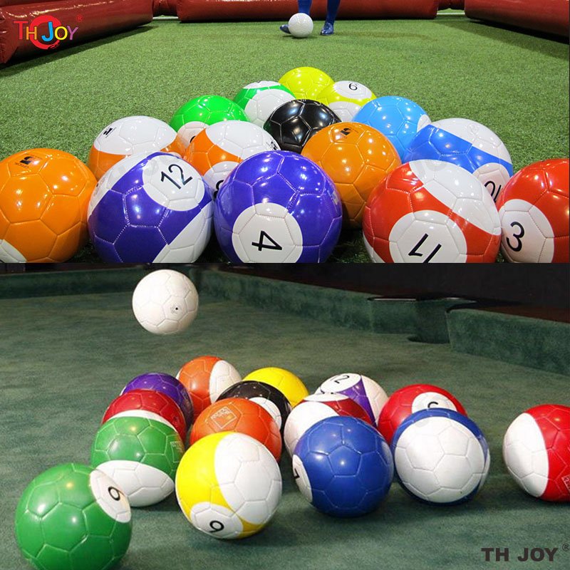Inflatable Snooker Ball Set 16 Pieces Soccer Billiards Snookball for Snooker Pool Table Game Fun Indoor Entertainment Kit