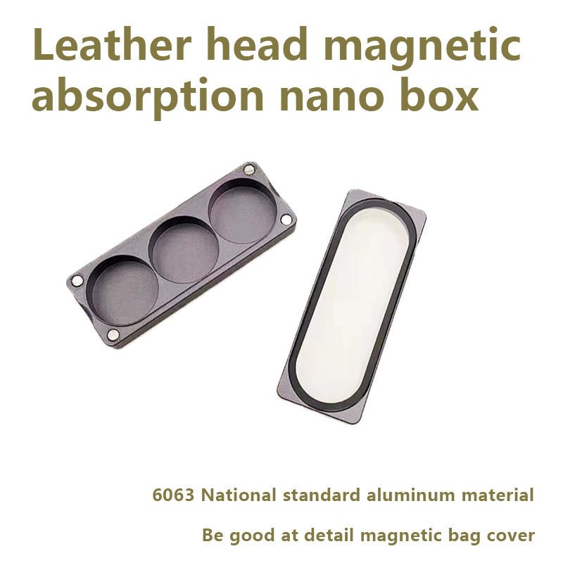 Customized Hard shell snooker cue ball case Billiard tips accessories case Billiard Leather Head Storage Case