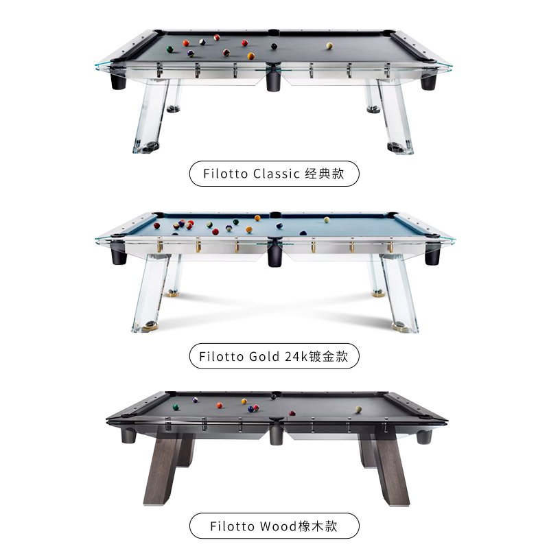 Customizable American standard Indoor entertainment furniture Modern Design oak wood leg Glass Pool Table