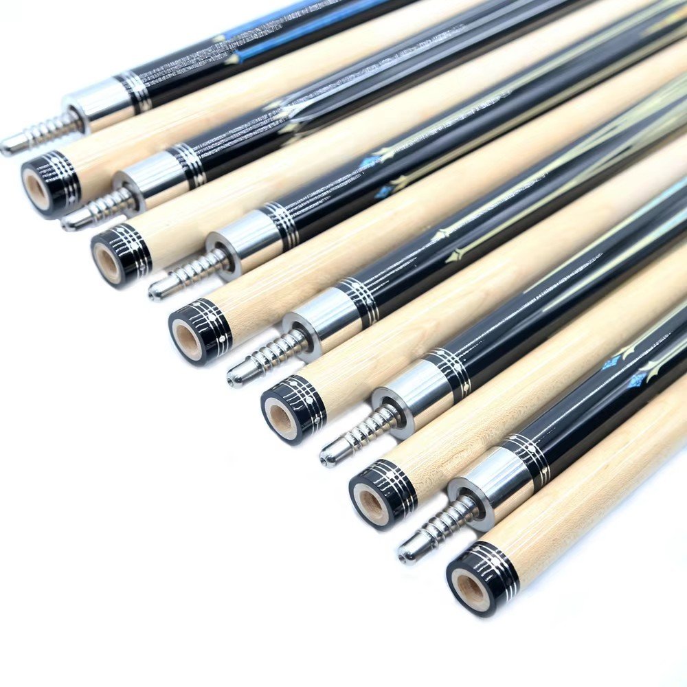 TQG-47Wholesale Stainless Steel Uniloc Radial Pool Cue 13mm Tip Size Maple Linen Wrap Taco de Billar Billiard Cue Manufacturer