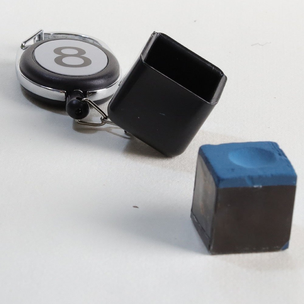 Potable Retractable Key Ring Keychain Billiard Accessories Snooker Chalk Bag Belt Pocket Clip Pool Chalk Holder