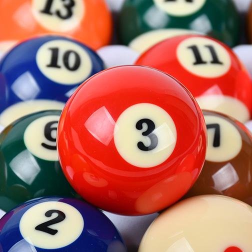 TV crystal billiards sixteen-color billiard snooker balls standard large billiard supplies