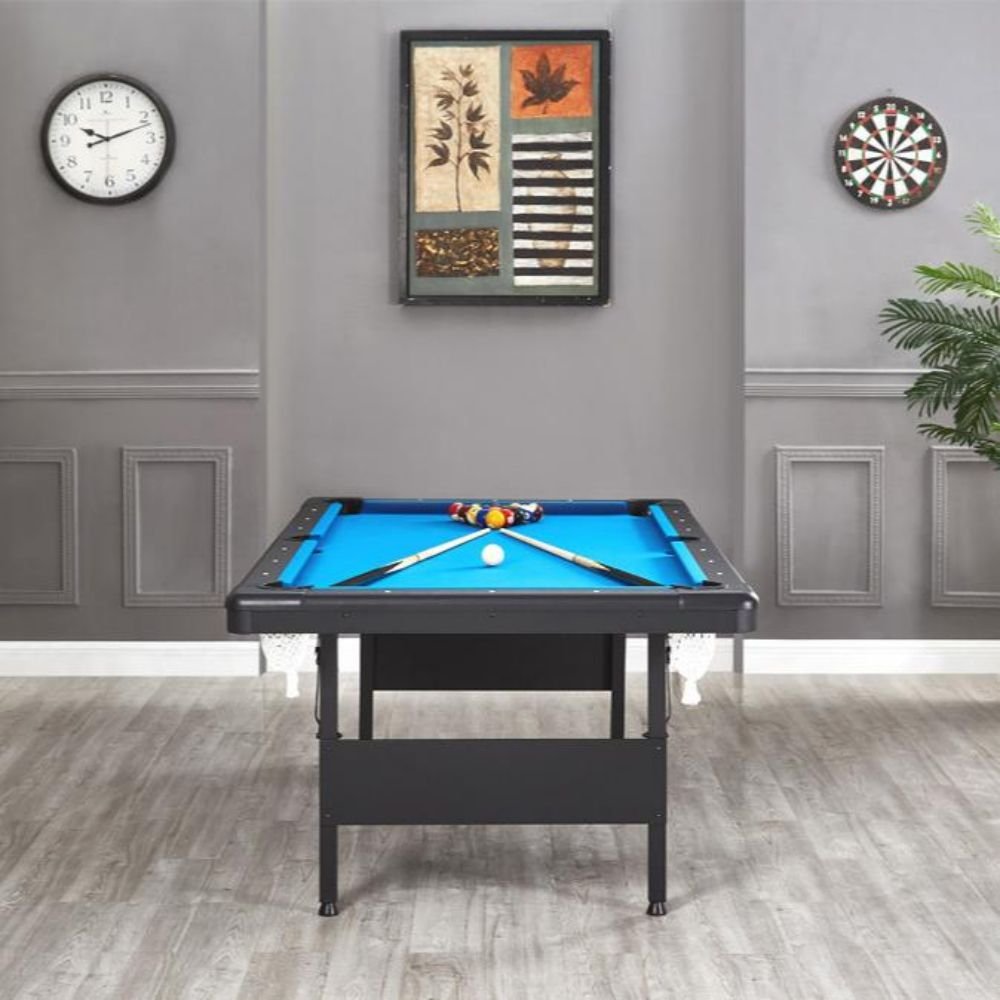 Growsport Hot Sell Small Collapsible Foldable Snooker Billiard Table Portable Pool Table 6Ft