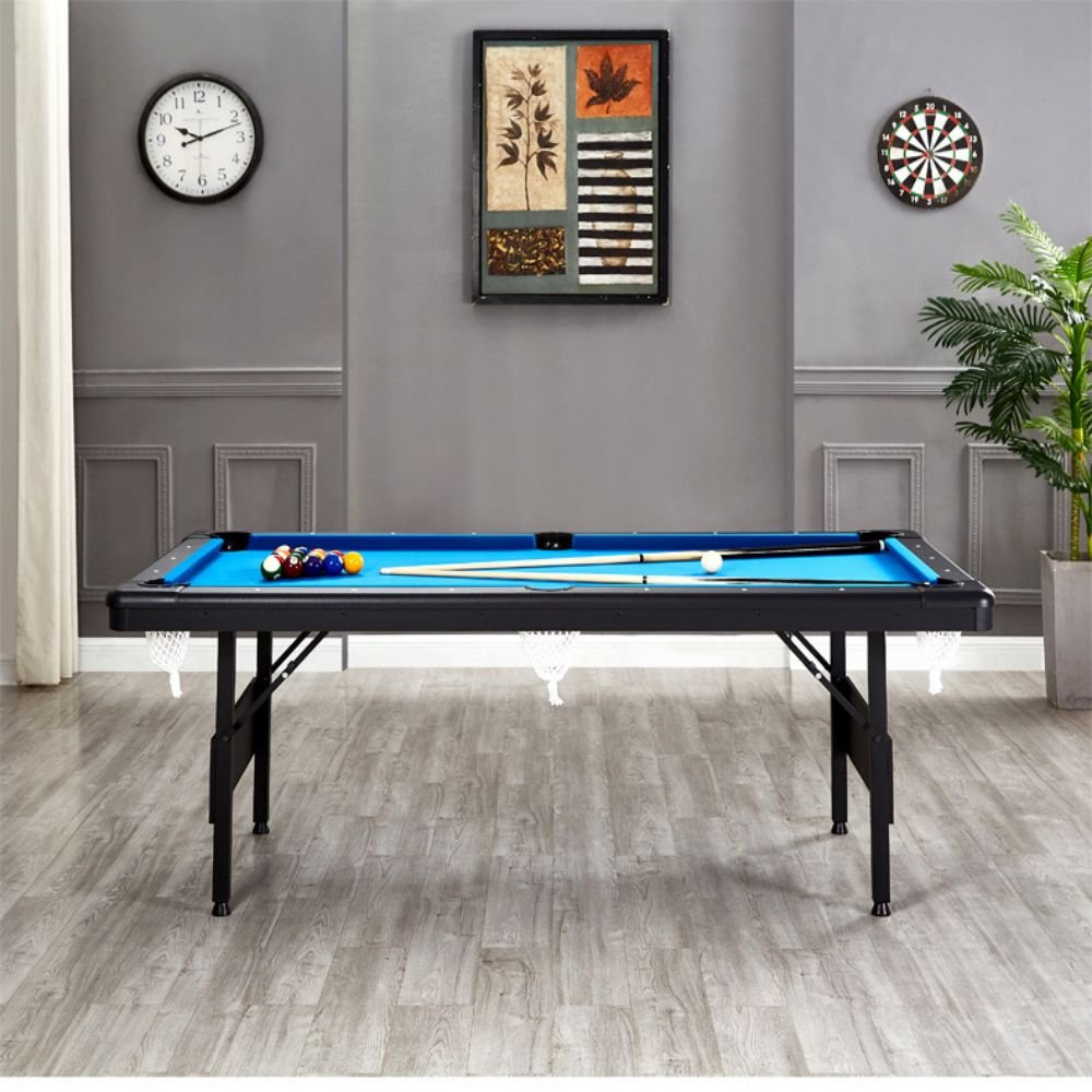 Growsport Hot Sell Small Collapsible Foldable Snooker Billiard Table Portable Pool Table 6Ft
