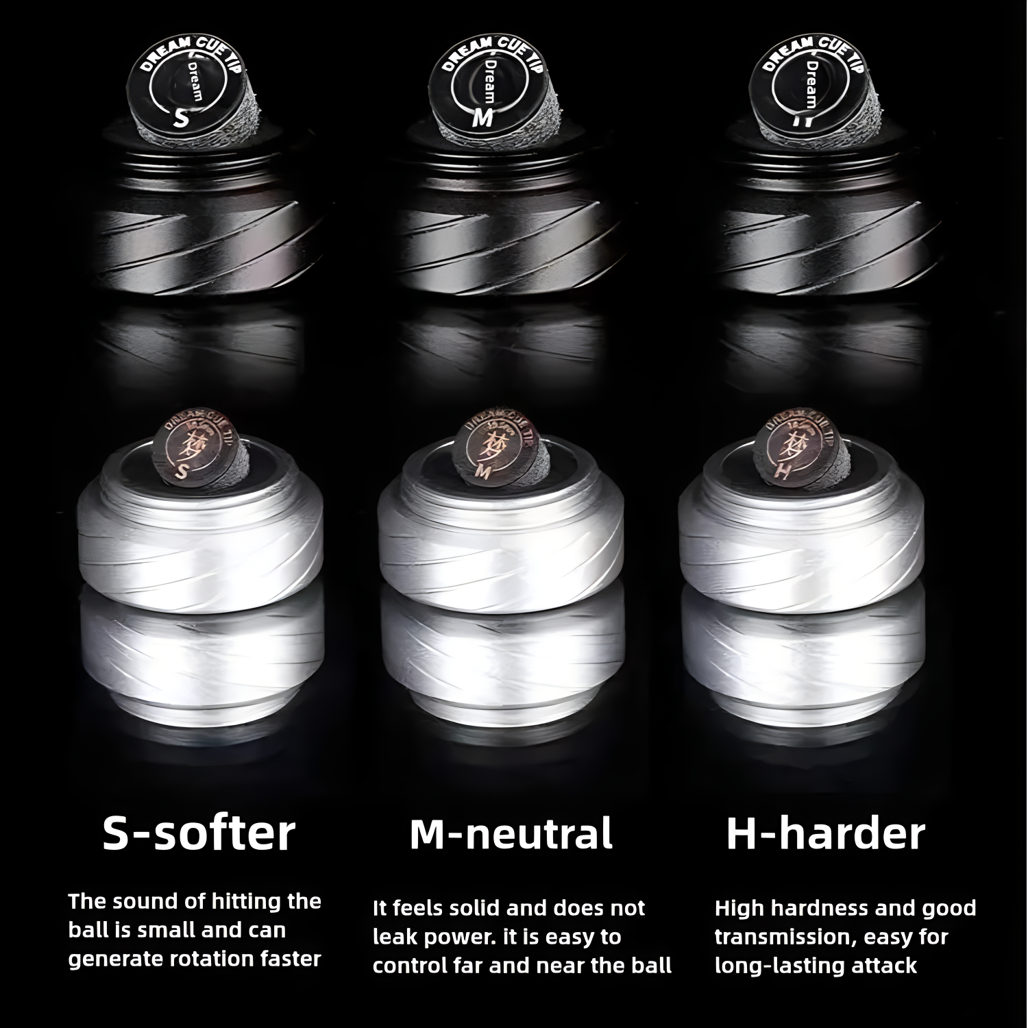 Factory Wholesale High-End Hard Soft Professional Competitions Billiard Pool Cue Tips Price