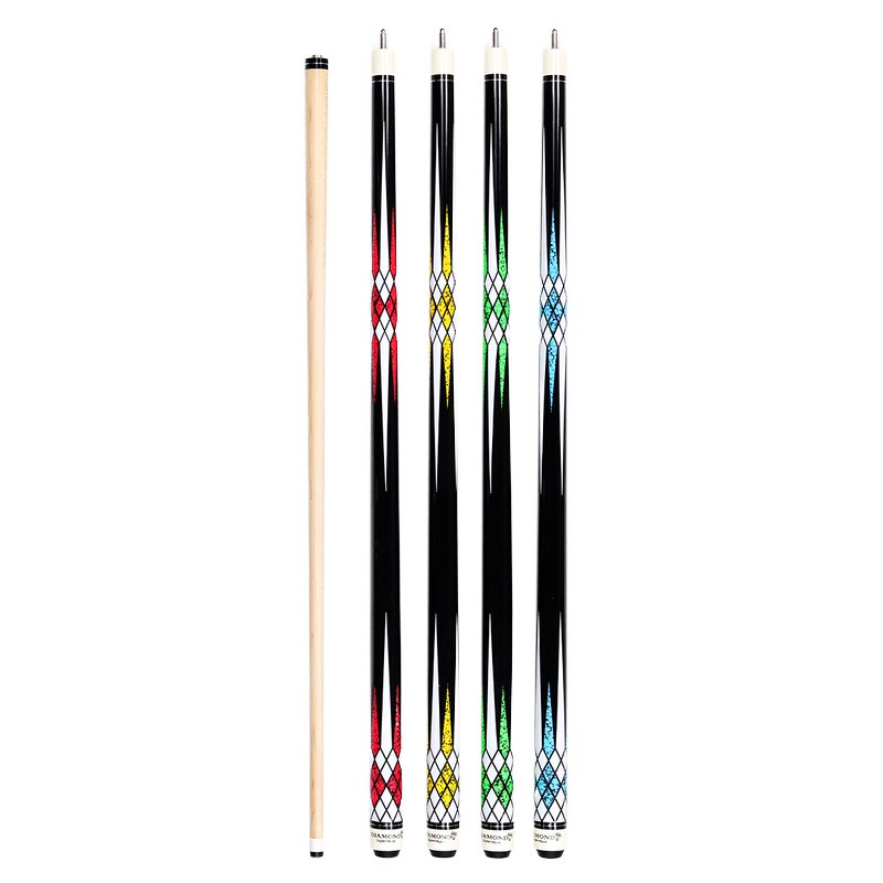 High Quality New Diamond 57\" 1/2-PC 13mm Tip Pool Cue Stick with Stainless Steel Joint Billiard Type