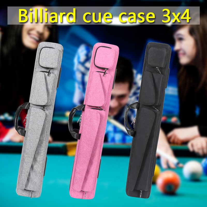 Wholesale Soft Pool Stick Case with 3 Butts 4 Shafts Double Waterproof Shoulder Straps for Snooker