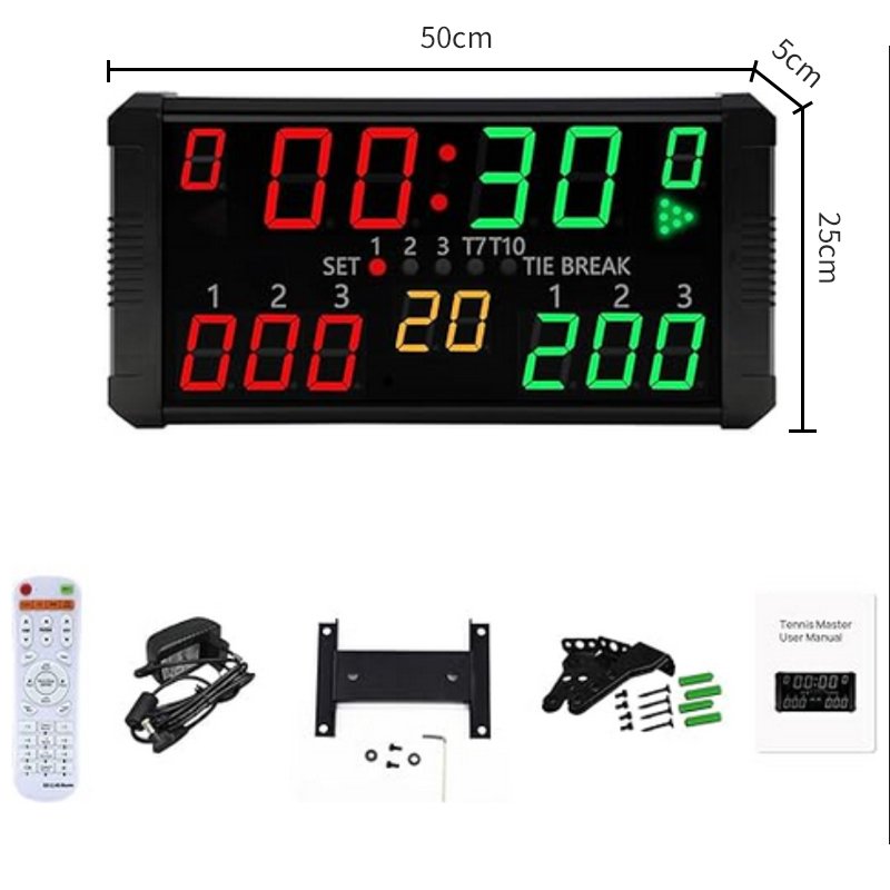 LED Electronic Basketball Scoreboard, 12/14/24/30 Shot Clock Digital Scoreboard with Remote Countdown Timer Scoreboard