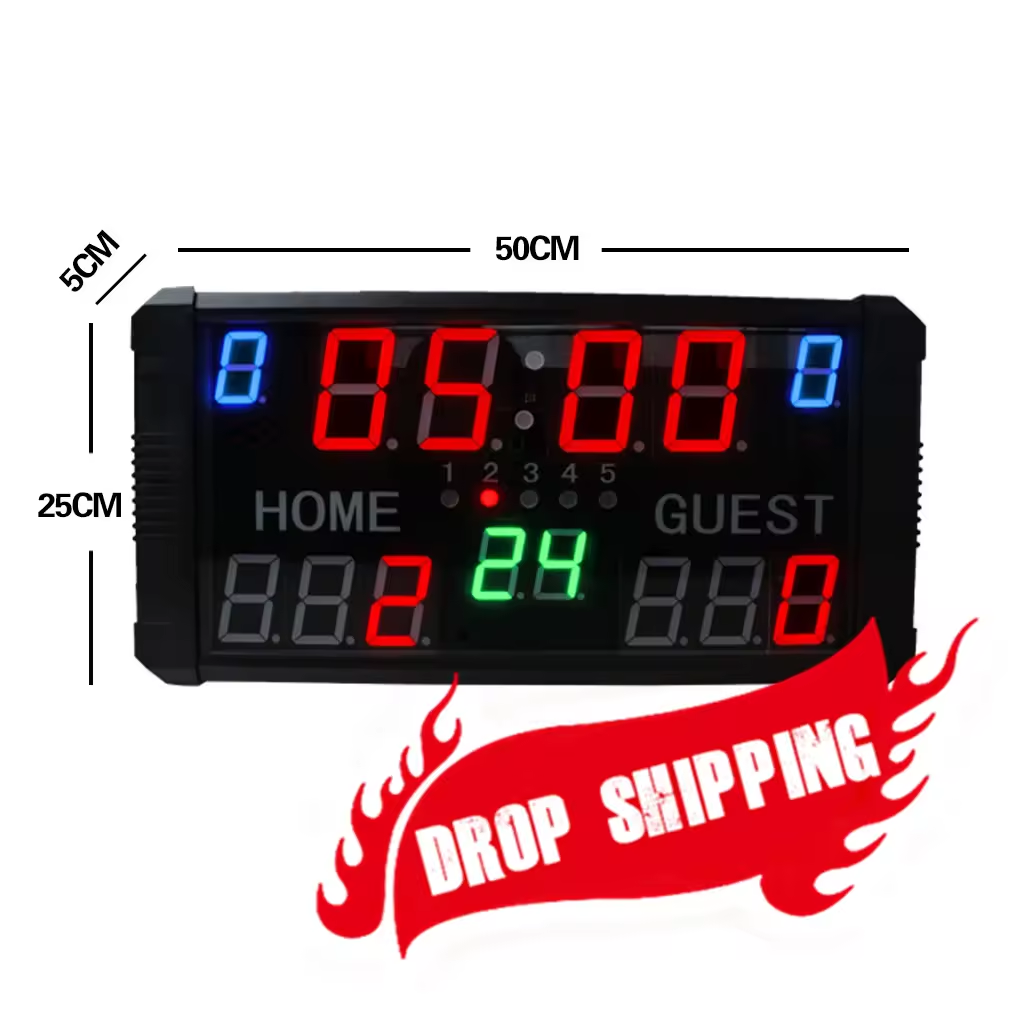 LED Electronic Basketball Scoreboard, 12/14/24/30 Shot Clock Digital Scoreboard with Remote Countdown Timer Scoreboard