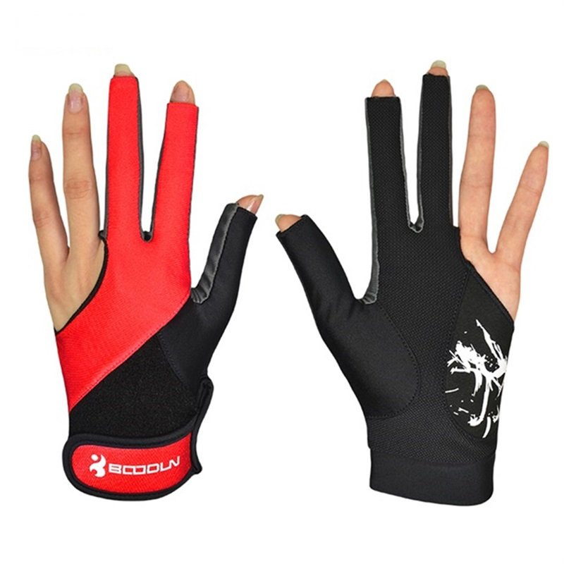 HBG 0932 Professional 3-Finger Snooker Gloves High Quality manufacturer Billiard Gloves Breathable for unisex