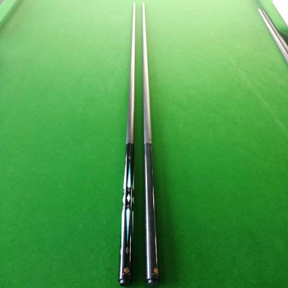 3/4 Split Carbon Fiber Shaft Snooker Billiard Pool Cue Tip OD 10.5mm Carbon Fiber& Fiberglass Butt 57 Inch 17.6oz