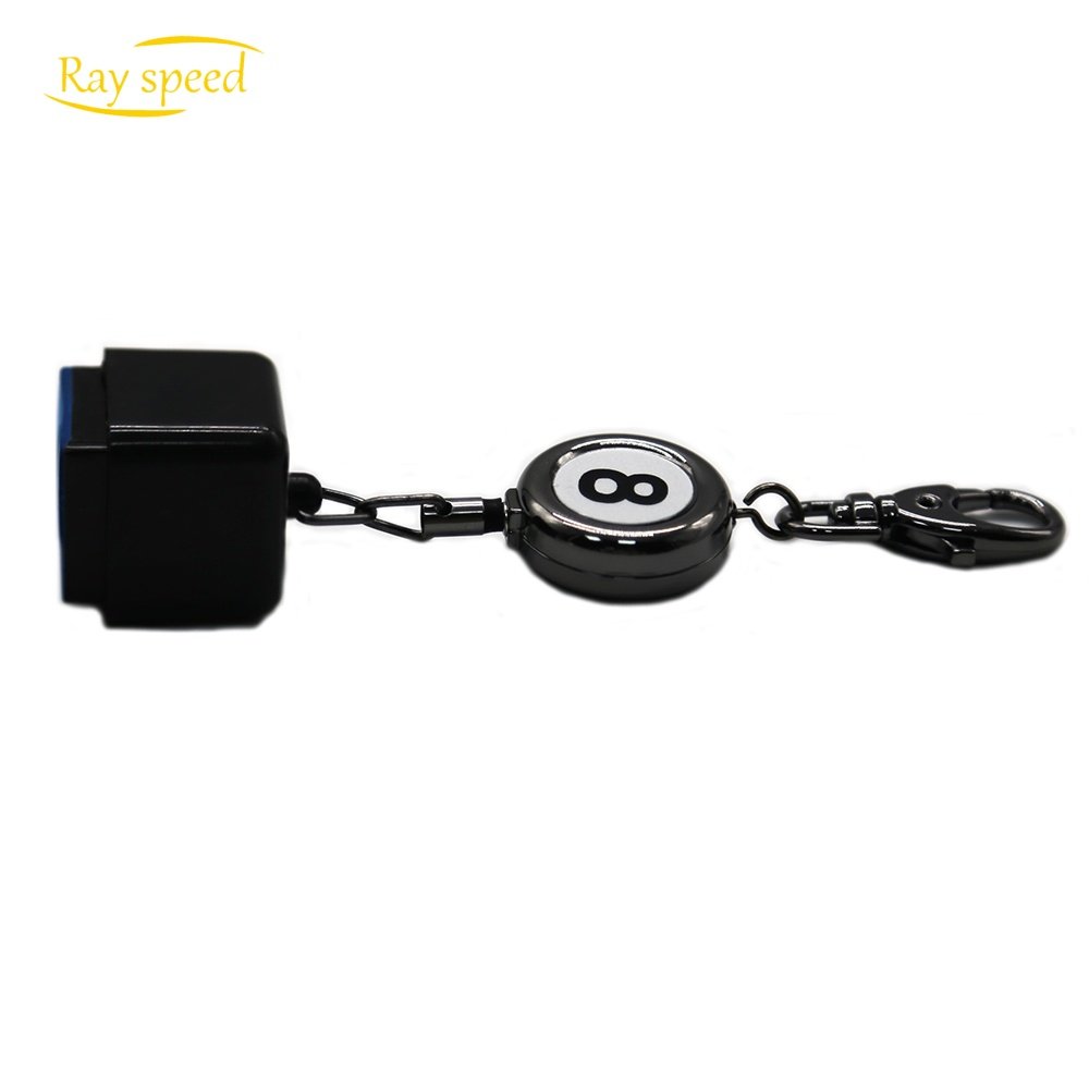 Rayspeed Snooker Cue Chalk Box Billiard Chalk Pocket Pool Cue Chalk Bag with Retractable Key Ring