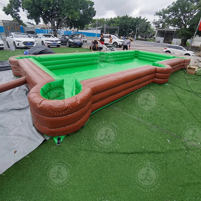 Outdoor Competition Game Inflatable Snookball Pool Table Game Snooker Soccer Pool With 16balls For Events Game