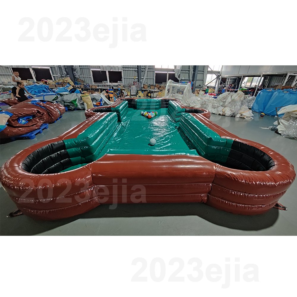 Outdoor Competition Game Inflatable Snookball Pool Table Game Snooker Soccer Pool With 16balls For Events Game
