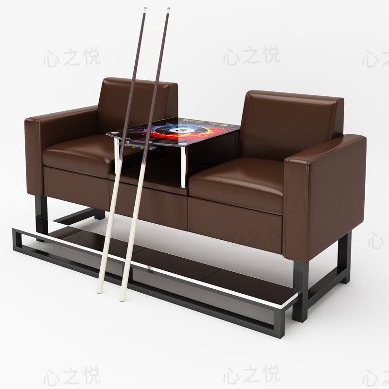 Cheap Pool Table Leisure Cafe Ballroom Snooker Club Spectator Chair 2 - 4 Person Billiard Sofa with Step Tread