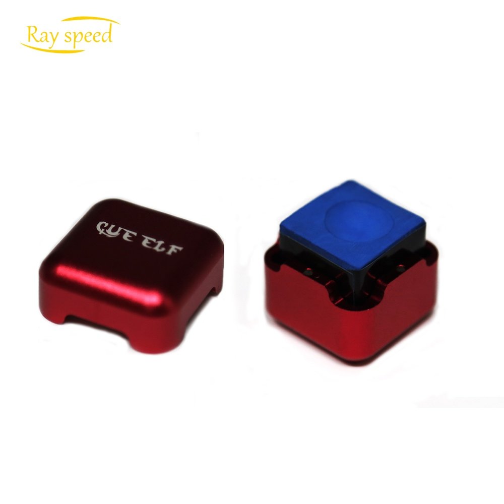 Rayspeed Aluminum Portable Mini Cue Tip Read Chalk Holder Billiard Pool Chalks Carrier Case for Billiard Cue Billiard Accessory