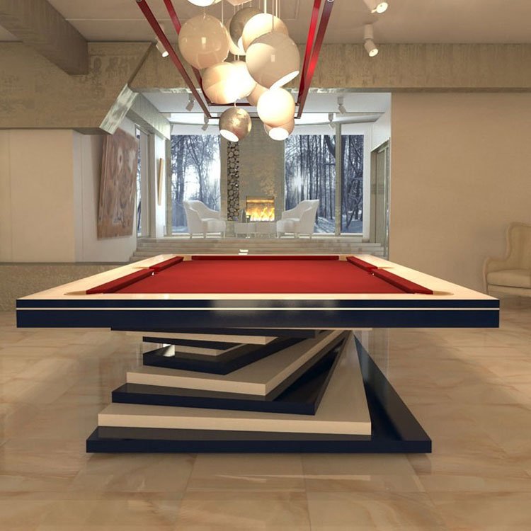 Luxury 9 Foot Marble Pool Table Modern Snooker and Table Tennis Table with Cushions Wood Legs Made in China Covering Germany