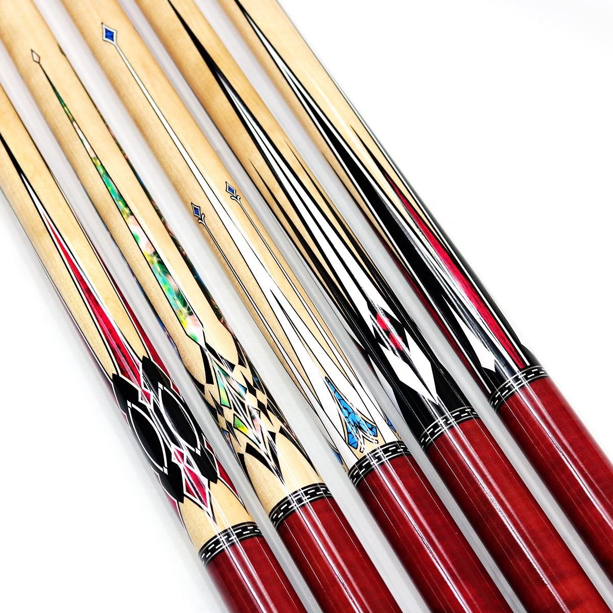 xikuno high quality classic design full maple 1/2-computer 58 inch billiard cue different colors special price