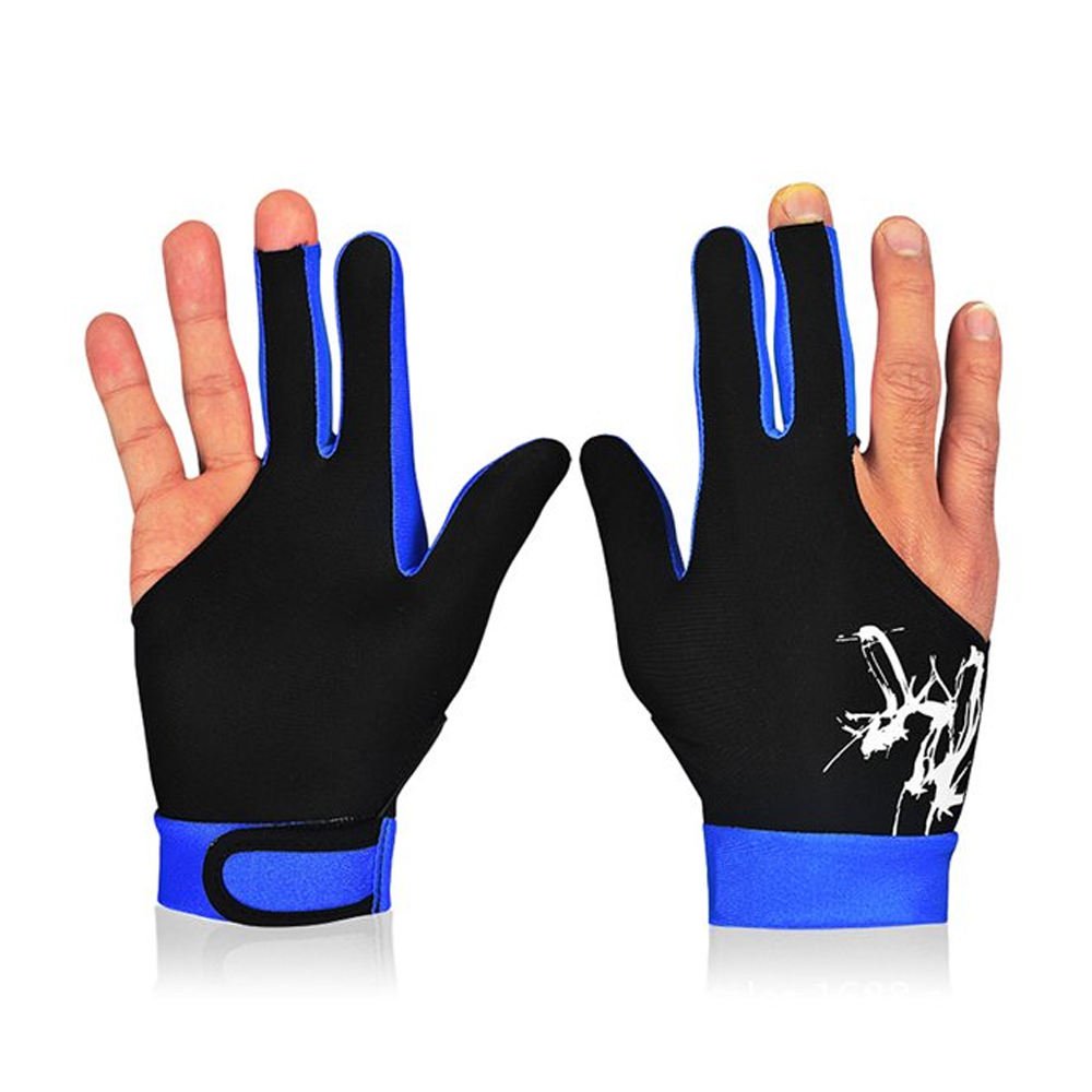 2023 High Quality Billiards Sports Gloves Non Slip Pad 3 Fingers Pool Cue Snooker Gloves For Left or Right Hand