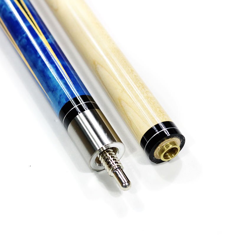 Hot Selling 3-Pc Maple Wood Cue Sticks Jump Break with 14mm Tip for Pool Stainless Steel Joint