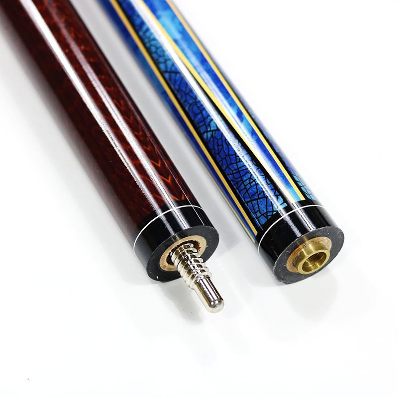 Hot Selling 3-Pc Maple Wood Cue Sticks Jump Break with 14mm Tip for Pool Stainless Steel Joint