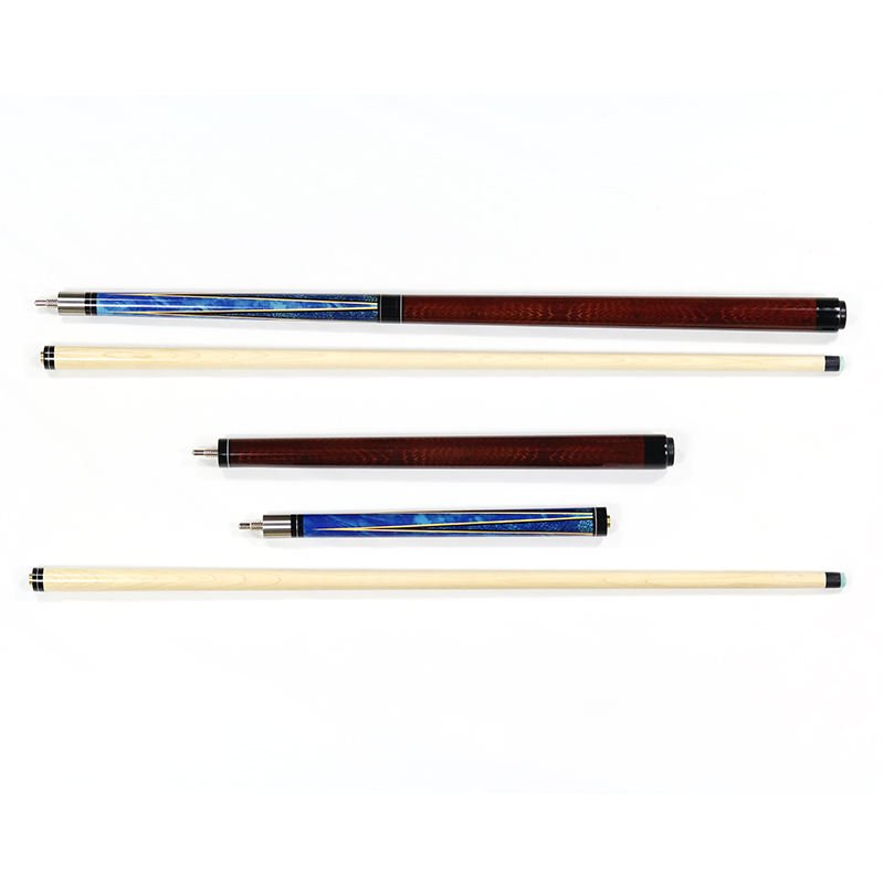 Hot Selling 3-Pc Maple Wood Cue Sticks Jump Break with 14mm Tip for Pool Stainless Steel Joint