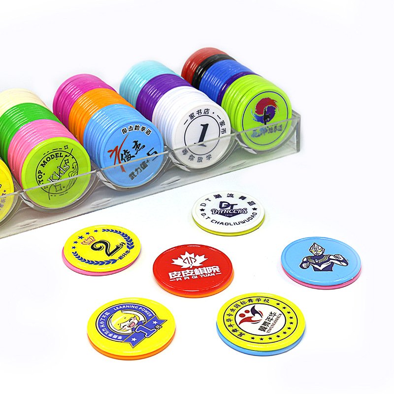 colorful chinese coin colorful game ring pieces cheap Poker Chip custom coin for arcade board game blank plastic token