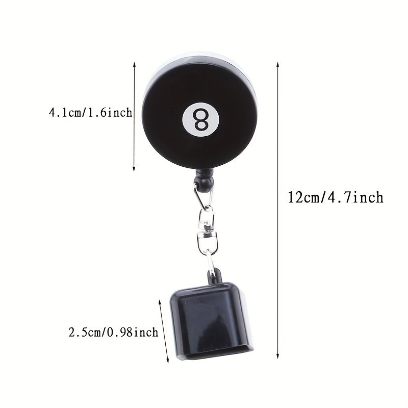 Snooker Pool Portable Retractable Badge Leash Cue Chalk Holder Belt Clip keychain Easypull buckle Stretch Billiard Accessories