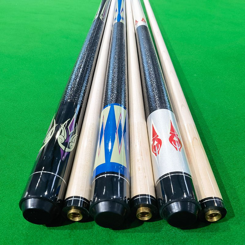 High Quality Professional Billiard Pool Cue Stick 13mm Professional Billiard Cue 58"with Maple Wood Stainless Steel Oak CUE 12