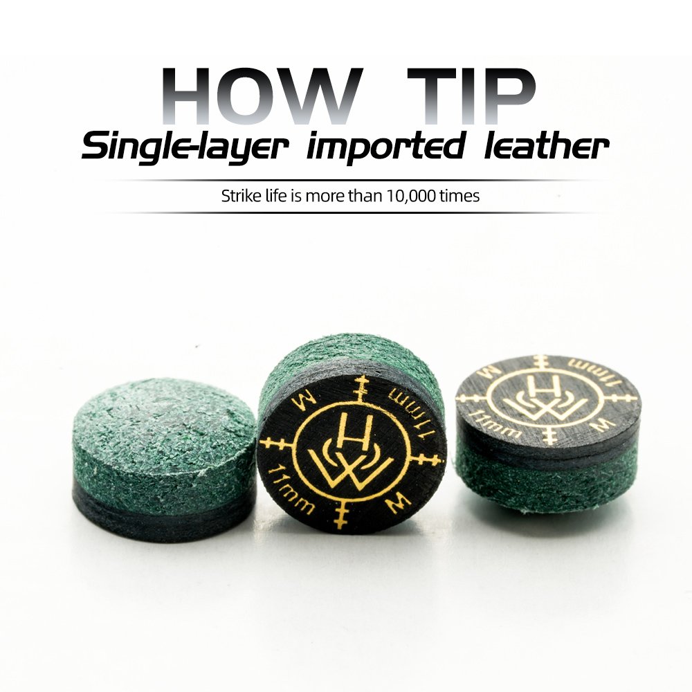 HOW Tip Aim Billiards Tip Snooker Tip 11mm MH/M/H Elasticity Professional Snooker Tip