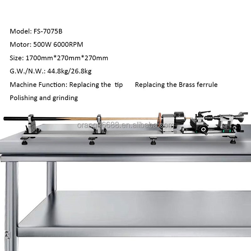Variable Speed Mini Pool Cue Snooker & Billiard Cue Repairing Machine With Shift Rail