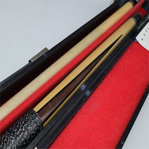 Billiard Pool Snooker Cue Aluminum Case For 1pc Cue 3/4 Alloy Metal Plastic Corner 3 Slots With Accessories Chalk Place