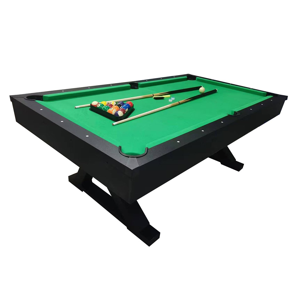 High Quality Standard Pro Snooker & Billiard Table Wooden Grain Design with PVC Pocket Indoor Entertainment Game Table