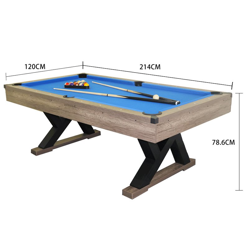 High Quality Standard Pro Snooker & Billiard Table Wooden Grain Design with PVC Pocket Indoor Entertainment Game Table