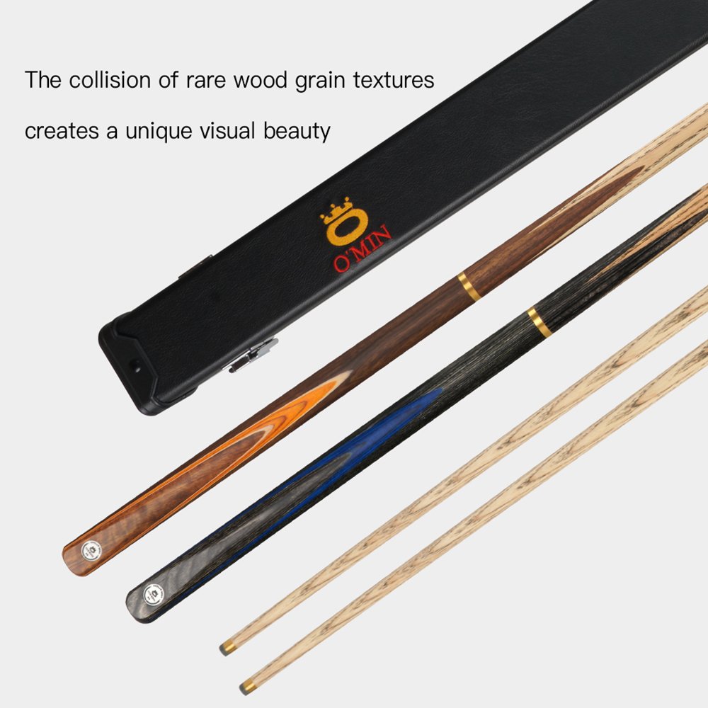OMIN 57" Member Series 3/4 Snooker Cue Stick 10mm Tip Ash Wood Shaft Brass Joint Solid Wood Butt Handmade Billiard Pool Cue