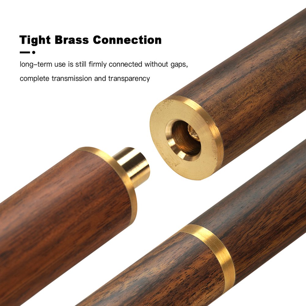 OMIN 57" Member Series 3/4 Snooker Cue Stick 10mm Tip Ash Wood Shaft Brass Joint Solid Wood Butt Handmade Billiard Pool Cue