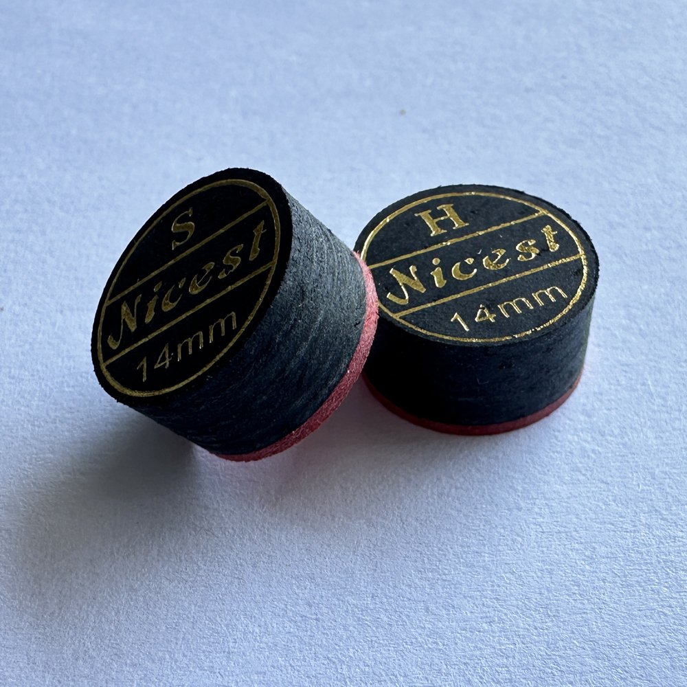 Nicest Cue Tips 14mm 6/8/10 Layers Japanese Leather SS/S/M/H Snooker Carom Billiard Pool Cue Tips Durable billiard Cue Head
