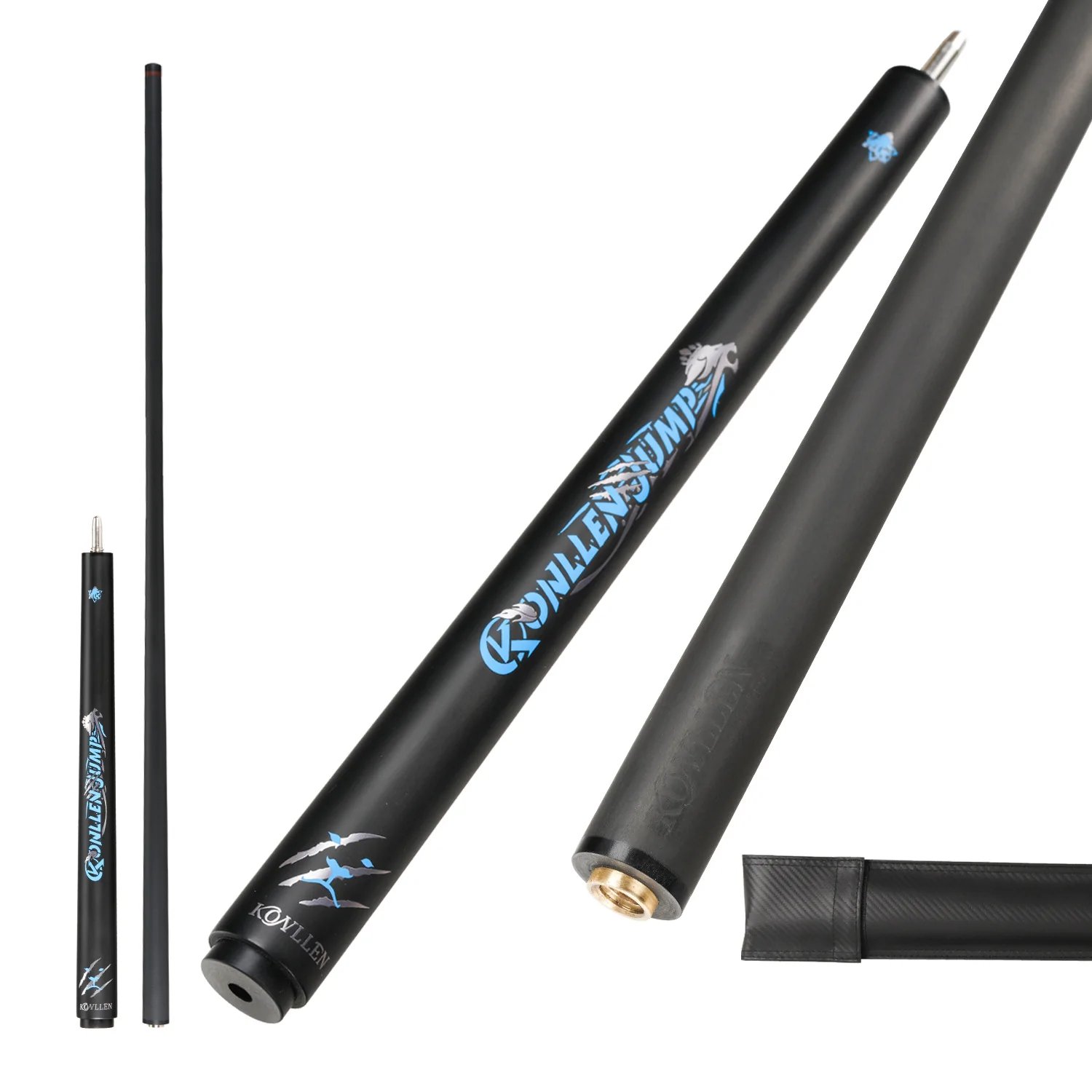 Genuine KONLLEN billiards carbon fiber jump pool cue 12.9mm pool cue