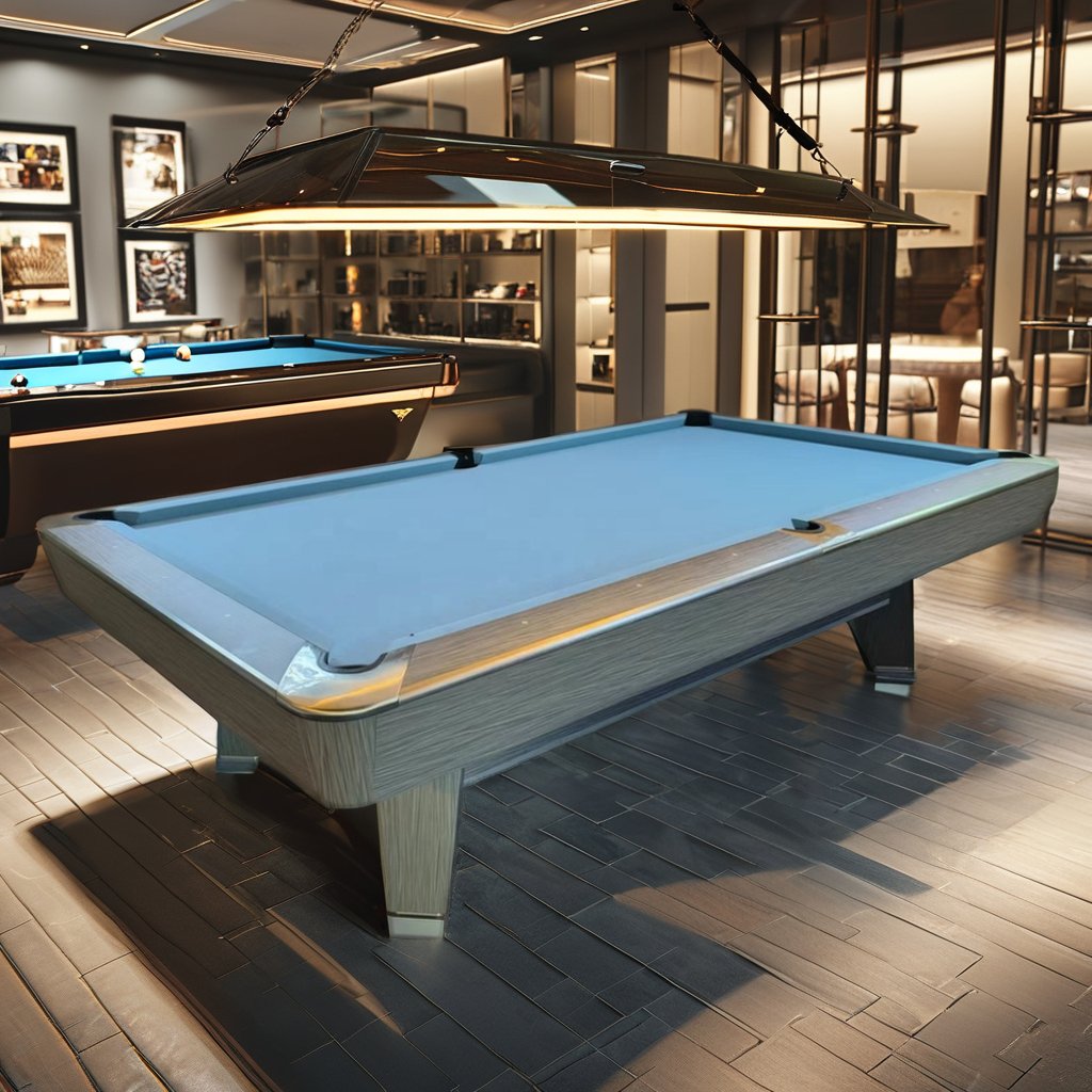 Indoor Entertainment Table Sports High Blue Slate Pool Table with Plastic Pocket New Nine-Pocket Design for Snooker Fans